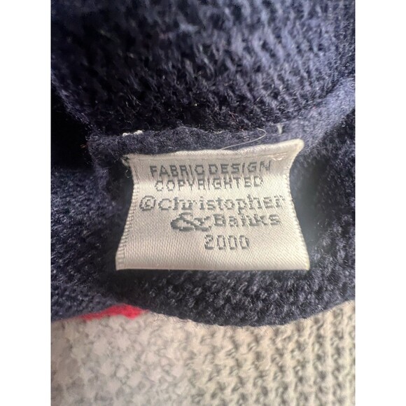 Vtg NOS  Christopher & Banks Embroidered Cardigan USA Sz L Grandmacore Patriotic - Picture 8 of 9